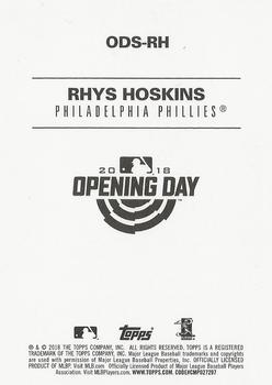 2018 Topps Opening Day - Opening Day Stars #ODS-RH Rhys Hoskins Back