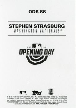 2018 Topps Opening Day - Opening Day Stars #ODS-SS Stephen Strasburg Back