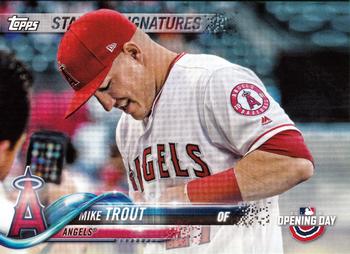 2018 Topps Opening Day - Stadium Signatures #SS-MT Mike Trout Front