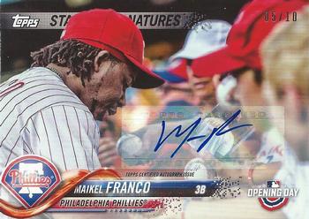 2018 Topps Opening Day - Stadium Signatures Autographs #SS-MF Maikel Franco Front