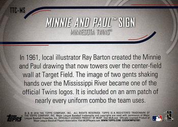 2018 Topps Opening Day - Team Traditions & Celebrations #TTC-MS Minnie and Paul Sign Back