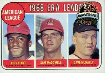 2018 Topps Heritage - 50th Anniversary Buybacks #7 1968 AL ERA Leaders - Luis Tiant / Sam McDowell / Dave McNally Front