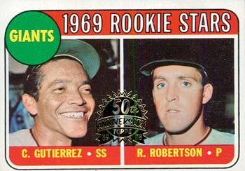 2018 Topps Heritage - 50th Anniversary Buybacks #16 Giants 1969 Rookie Stars (Cesar Gutierrez / Rich Robertson) Front