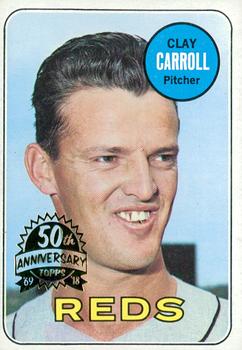 2018 Topps Heritage - 50th Anniversary Buybacks #26 Clay Carroll Front