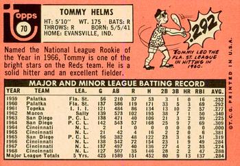 2018 Topps Heritage - 50th Anniversary Buybacks #70 Tommy Helms Back