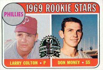 2018 Topps Heritage - 50th Anniversary Buybacks #454 Phillies 1969 Rookie Stars (Larry Colton / Don Money) Front