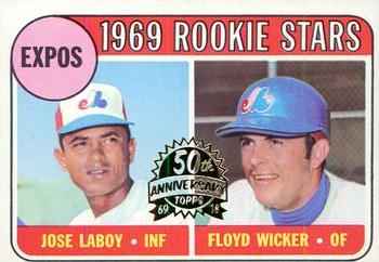 2018 Topps Heritage - 50th Anniversary Buybacks #524 Expos 1969 Rookie Stars Jose Laboy / Floyd Wicker Front