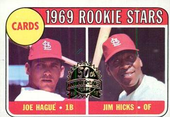 2018 Topps Heritage - 50th Anniversary Buybacks #559 Cardinals 1969 Rookie Stars Joe Hague / Jim Hicks Front