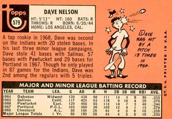 2018 Topps Heritage - 50th Anniversary Buybacks #579 Dave Nelson Back