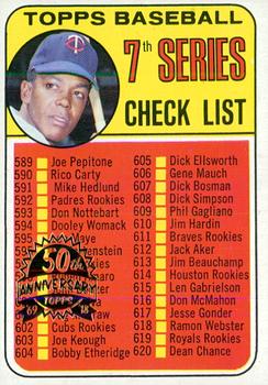 2018 Topps Heritage - 50th Anniversary Buybacks #582 7th Series Checklist 589-664 Front