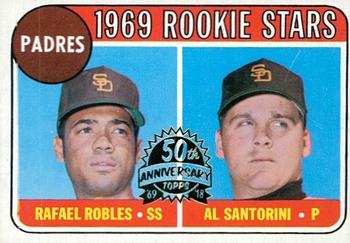 2018 Topps Heritage - 50th Anniversary Buybacks #592 Padres 1969 Rookie Stars Rafael Robles / Al Santorini Front