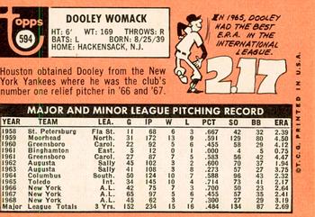 2018 Topps Heritage - 50th Anniversary Buybacks #594 Dooley Womack Back