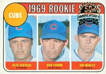 2018 Topps Heritage - 50th Anniversary Buybacks #602 Cubs 1969 Rookie Stars (Alec Distaso / Don Young / Jim Qualls) Front