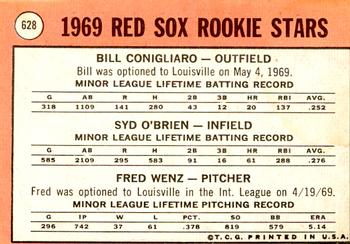 2018 Topps Heritage - 50th Anniversary Buybacks #628 Red Sox 1969 Rookie Stars Billy Conigliaro/ Syd O'Brien/ Fred Wenz Back