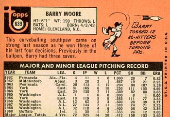 2018 Topps Heritage - 50th Anniversary Buybacks #639 Barry Moore Back