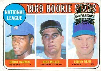 2018 Topps Heritage - 50th Anniversary Buybacks #641 National League 1969 Rookie Stars Bobby Darwin / John Miller / Tommy Dean Front