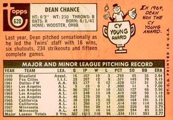 2018 Topps Heritage - 50th Anniversary Buybacks #620 Dean Chance Back