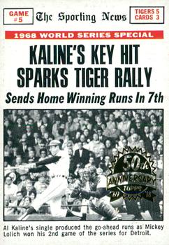 2018 Topps Heritage - 50th Anniversary Buybacks #166 World Series Game 5 - Kaline's Key Hit Sparks Tiger Rally Front