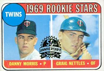 2018 Topps Heritage - 50th Anniversary Buybacks #99 Twins 1969 Rookie Stars (Danny Morris / Graig Nettles) Front
