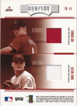 2004 Playoff Absolute Memorabilia - Team Quad Material #15 Roger Clemens / Andy Pettitte / Wade Miller / Roy Oswalt Back