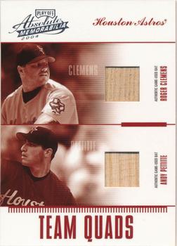 2004 Playoff Absolute Memorabilia - Team Quad Material #15 Roger Clemens / Andy Pettitte / Wade Miller / Roy Oswalt Front