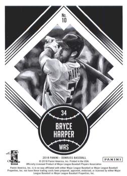 2018 Donruss - Career Stat Line #10 Bryce Harper Back