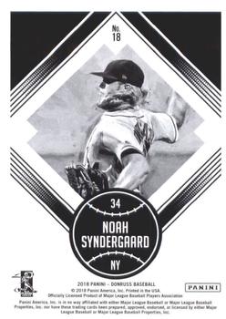 2018 Donruss - Career Stat Line #18 Noah Syndergaard Back