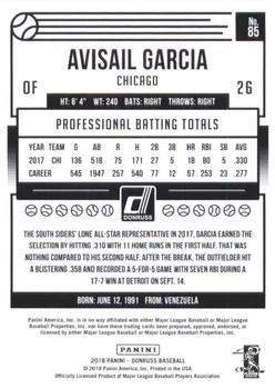 2018 Donruss - Career Stat Line #85 Avisail Garcia Back