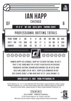 2018 Donruss - Career Stat Line #180 Ian Happ Back