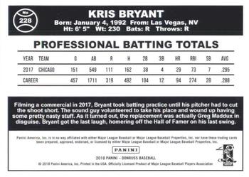 2018 Donruss - Career Stat Line #228 Kris Bryant Back