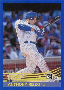 2018 Donruss - Holo Blue #225 Anthony Rizzo Front