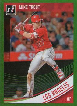 2018 Donruss - Holo Green #155 Mike Trout Front