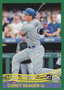 2018 Donruss - Holo Green #245 Corey Seager Front