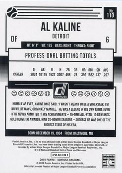 2018 Donruss - Season Stat Line #110 Al Kaline Back