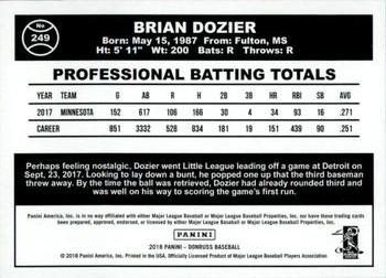 2018 Donruss - Season Stat Line #249 Brian Dozier Back