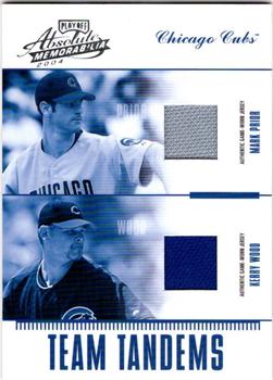 2004 Playoff Absolute Memorabilia - Team Tandems Material #TAN-17 Kerry Wood / Mark Prior  Front