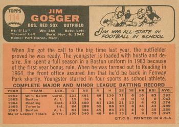 2015 Topps - Topps Originals Buybacks 1966 #114 Jim Gosger Back