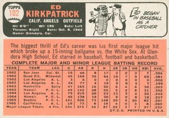 2015 Topps - Topps Originals Buybacks 1966 #102 Ed Kirkpatrick Back