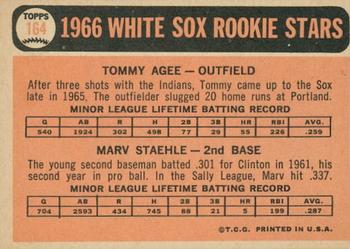2015 Topps - Topps Originals Buybacks 1966 #164 White Sox 1966 Rookie Stars (Tommie Agee / Marv Staehle) Back