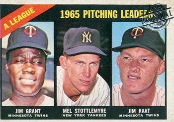 2015 Topps - Topps Originals Buybacks 1966 #224 American League 1965 Pitching Leaders (Jim Grant / Mel Stottlemyre / Jim Kaat) Front