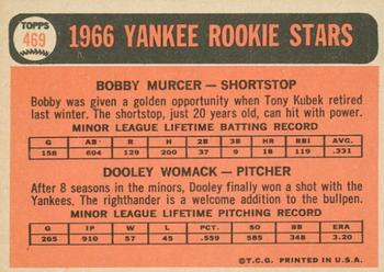 2015 Topps - Topps Originals Buybacks 1966 #469 Yankees 1966 Rookie Stars (Bobby Murcer / Dooley Womack) Back