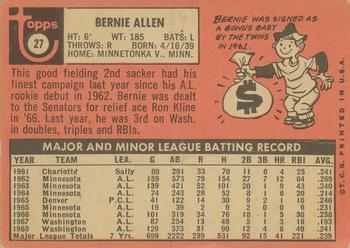 2015 Topps - Topps Originals Buybacks 1969 #27 Bernie Allen Back