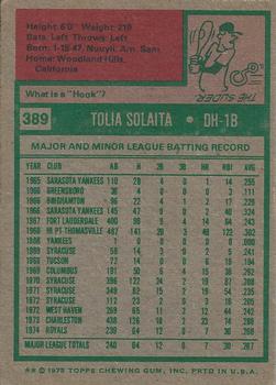 2015 Topps - Topps Originals Buybacks 1975 #389 Tony Solaita Back