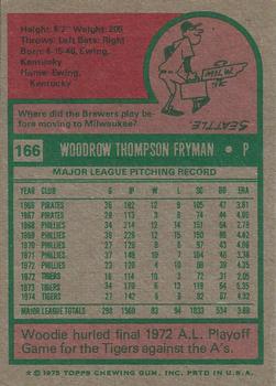 2015 Topps - Topps Originals Buybacks 1975 #166 Woodie Fryman Back