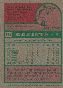 2015 Topps - Topps Originals Buybacks 1975 #142 Bob Reynolds Back