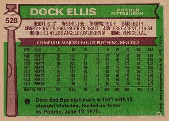2015 Topps - Topps Originals Buybacks 1976 #528 Dock Ellis Back