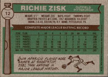 2015 Topps - Topps Originals Buybacks 1976 #12 Richie Zisk Back