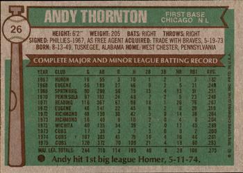 2015 Topps - Topps Originals Buybacks 1976 #26 Andy Thornton Back