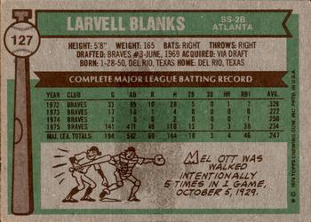2015 Topps - Topps Originals Buybacks 1976 #127 Larvell Blanks Back
