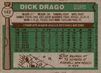 2015 Topps - Topps Originals Buybacks 1976 #142 Dick Drago Back